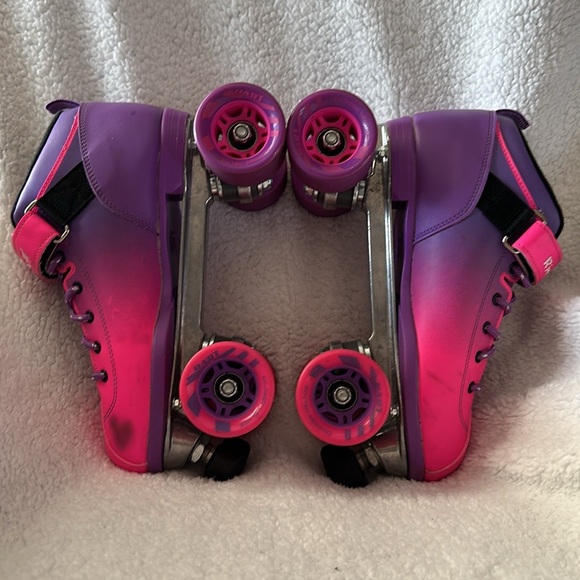 Riedell Pink and Purple Roller Skates - Picture 2 of 9